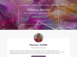 Florence ANDRE Paris 13, Apaiser ses angoisses, Mieux dormir, Arrêter de fumer, Perdre du poids, Améliorer sa sexualité